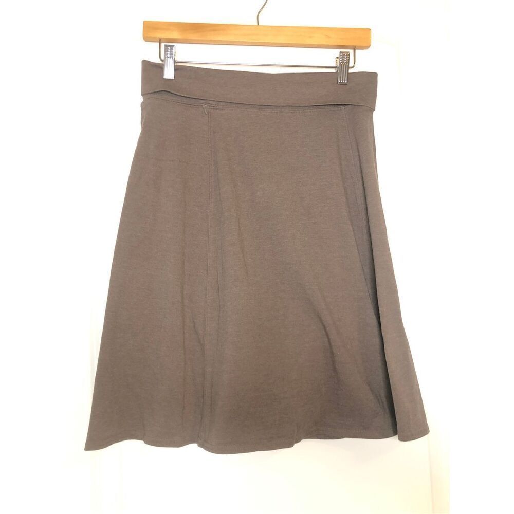 Royal Robbins folded waist knee length skirt XS oversized mocha minimalist trave
